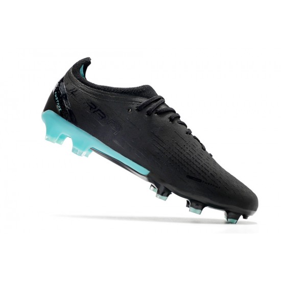 Puma Ultra Ultimate FG Black Ltblue Low Football Boots & Shoes