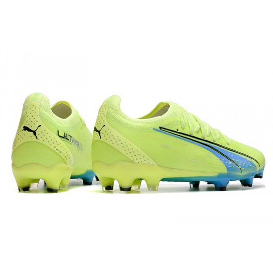 Puma Ultra Ultimate FG Green Yellow Ltblue Low Football Boots & Shoes