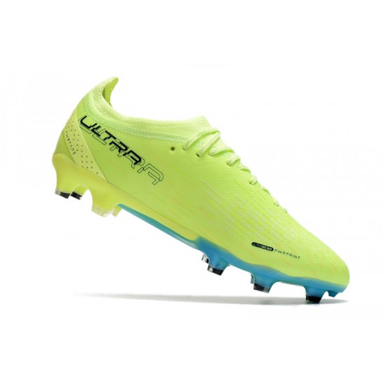 Puma Ultra Ultimate FG Green Yellow Ltblue Low Football Boots & Shoes