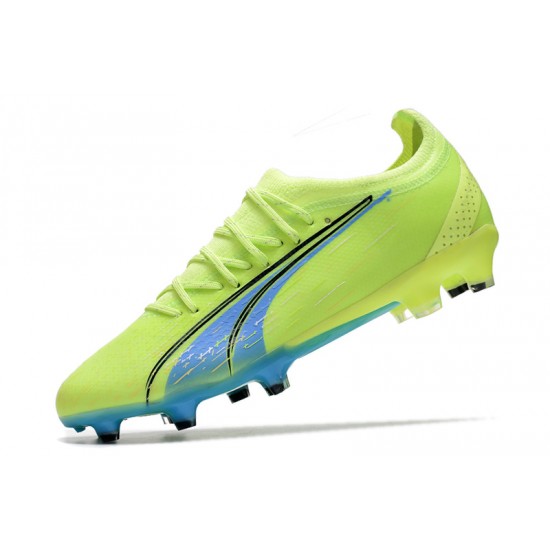 Puma Ultra Ultimate FG Green Yellow Ltblue Low Football Boots & Shoes