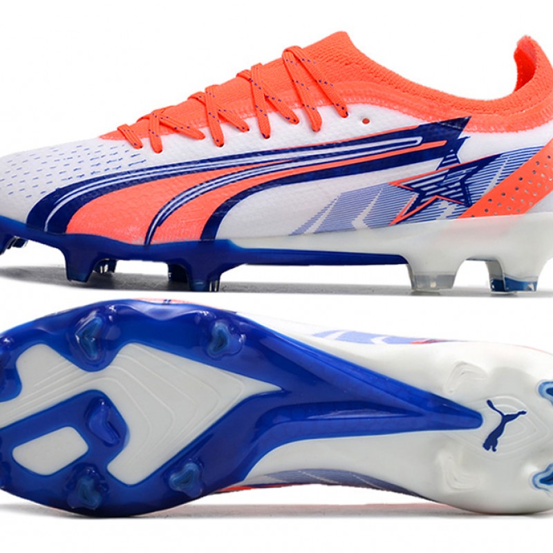 Puma Ultra Ultimate FG Orange Deep Blue Low Football Boots & Shoes